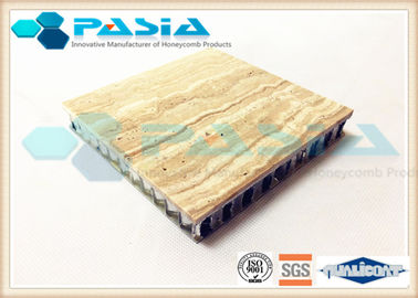 China Travertin-Steinbienenwaben-Platte für Dekorations-Gebrauch im Freien mit der Oberfläche poliert fournisseur